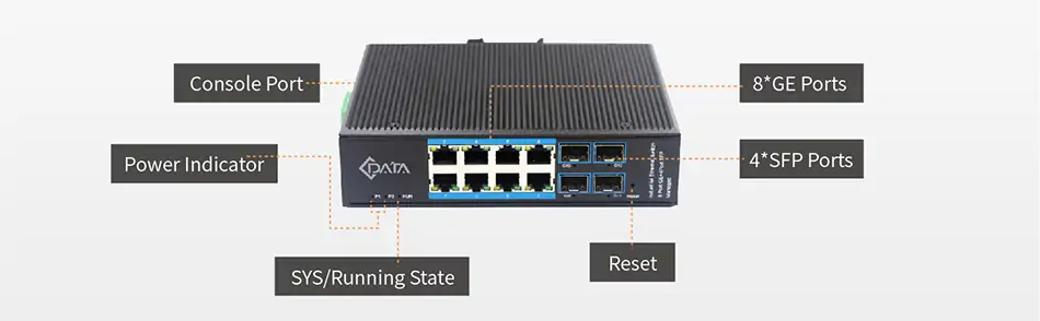 8ge 4sfp l2 managed industrial poe switch
