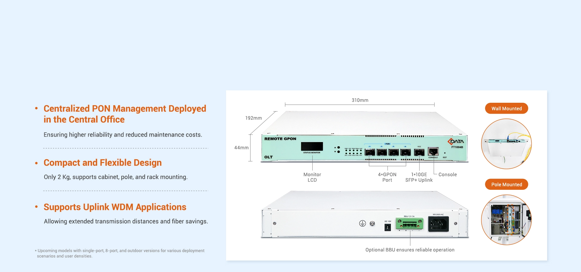 GPON OLT - FT1004B remoto