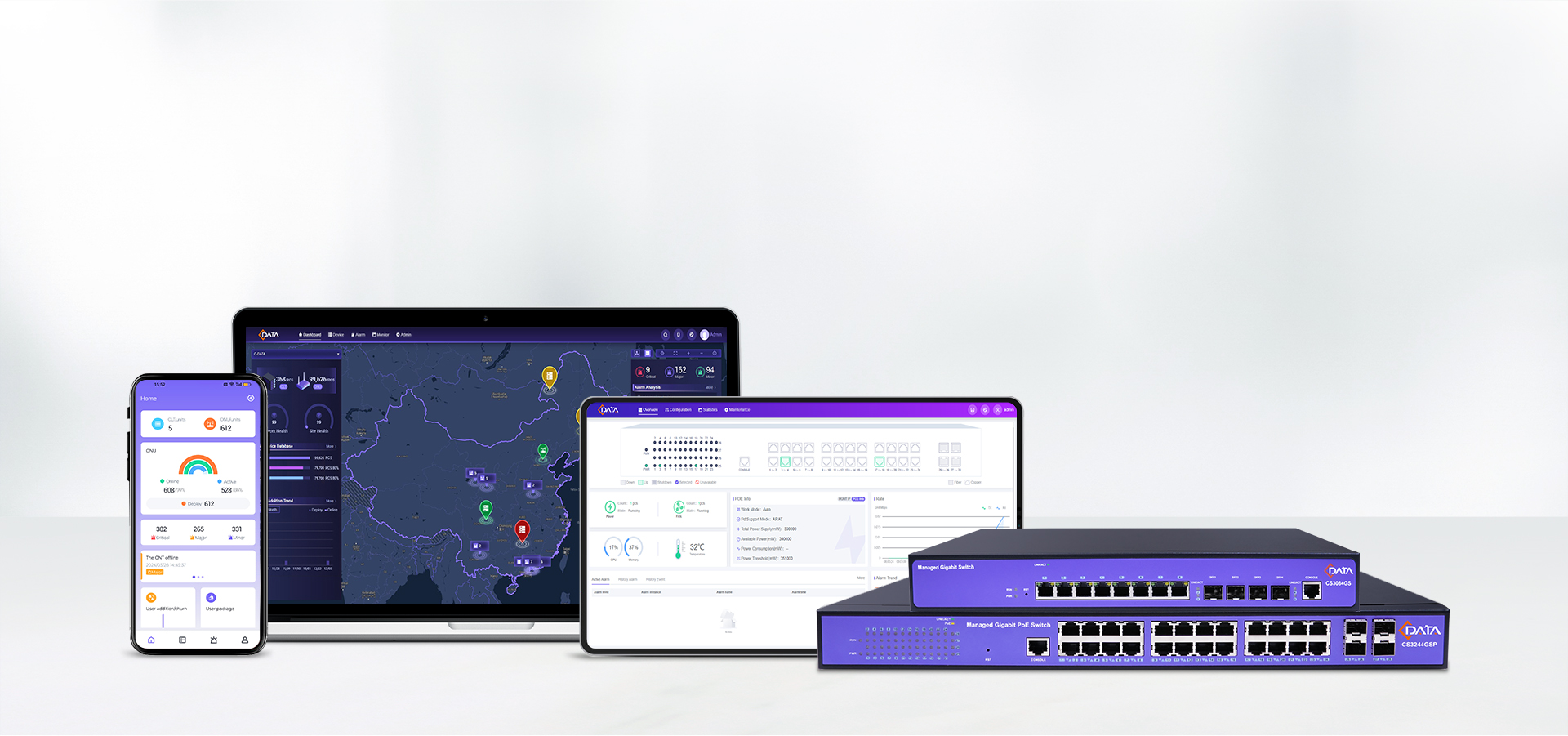 Gestão remota, manutenção fácil