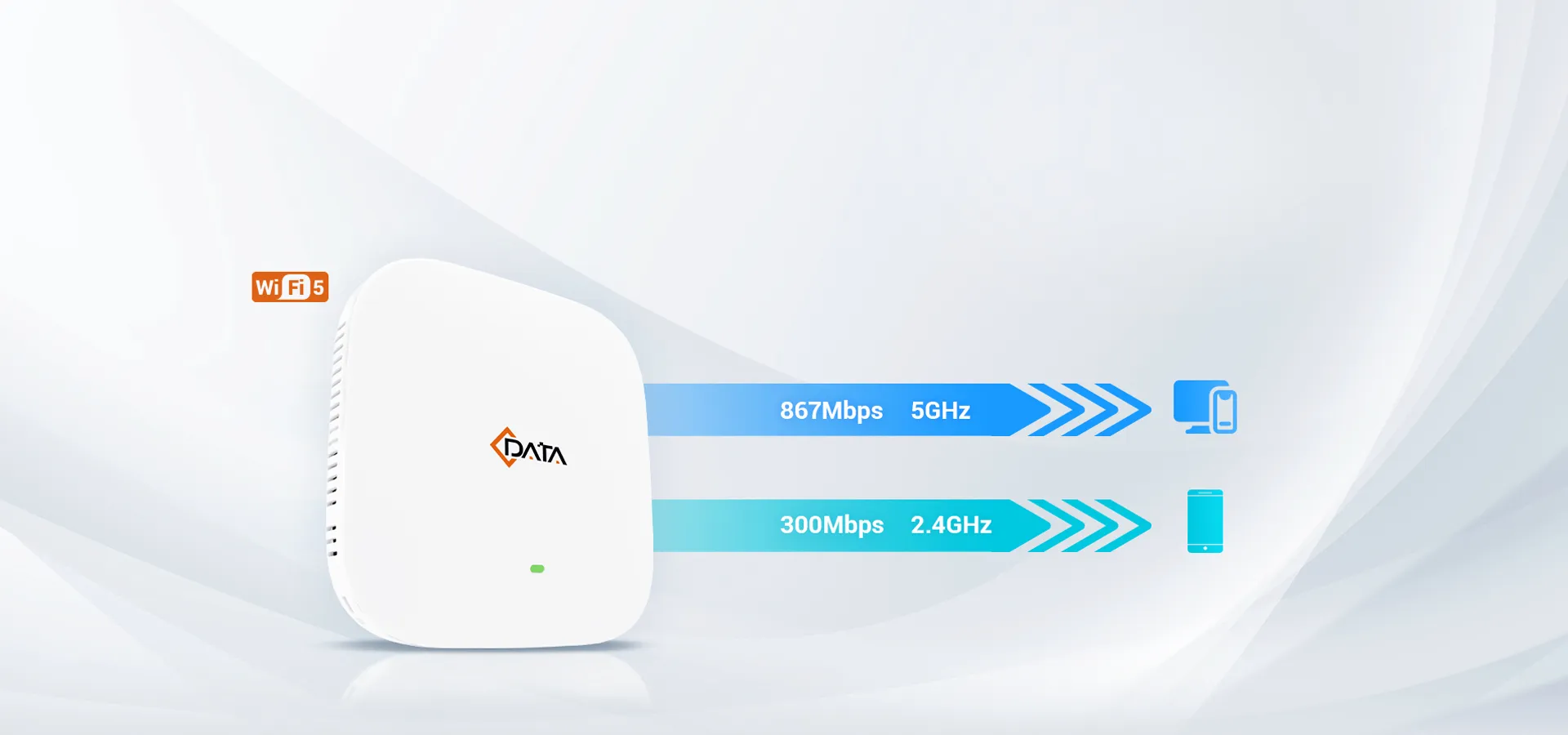 Wi-Fi 5 relâmpago-rápido com roaming sem costura