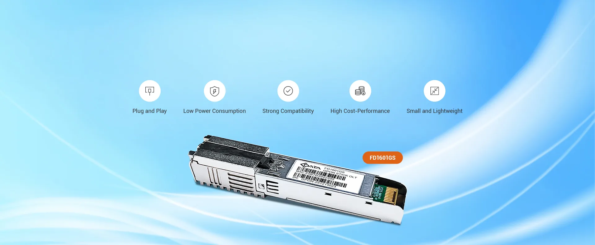 C-Data GPON OLT SFP Stick com MAC